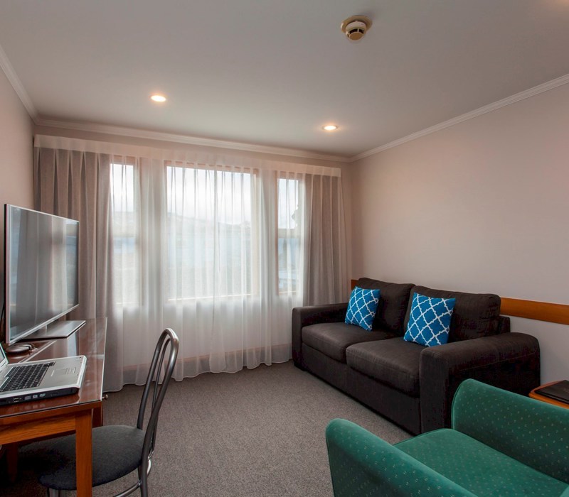 Amross Spa rooms are upstairs one bedroom self-contained units, with separate bedroom and lounge areas.